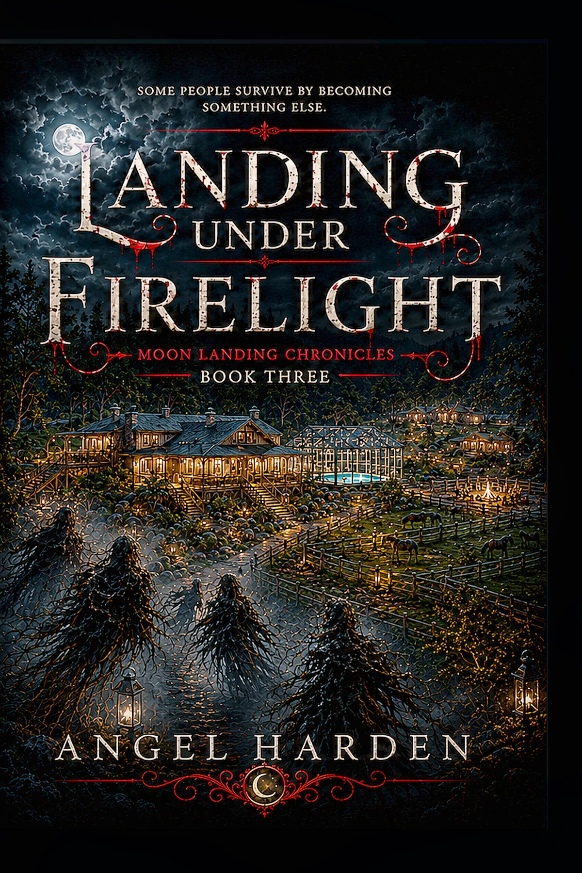 Landing Under Firelight book cover by Angel Harden