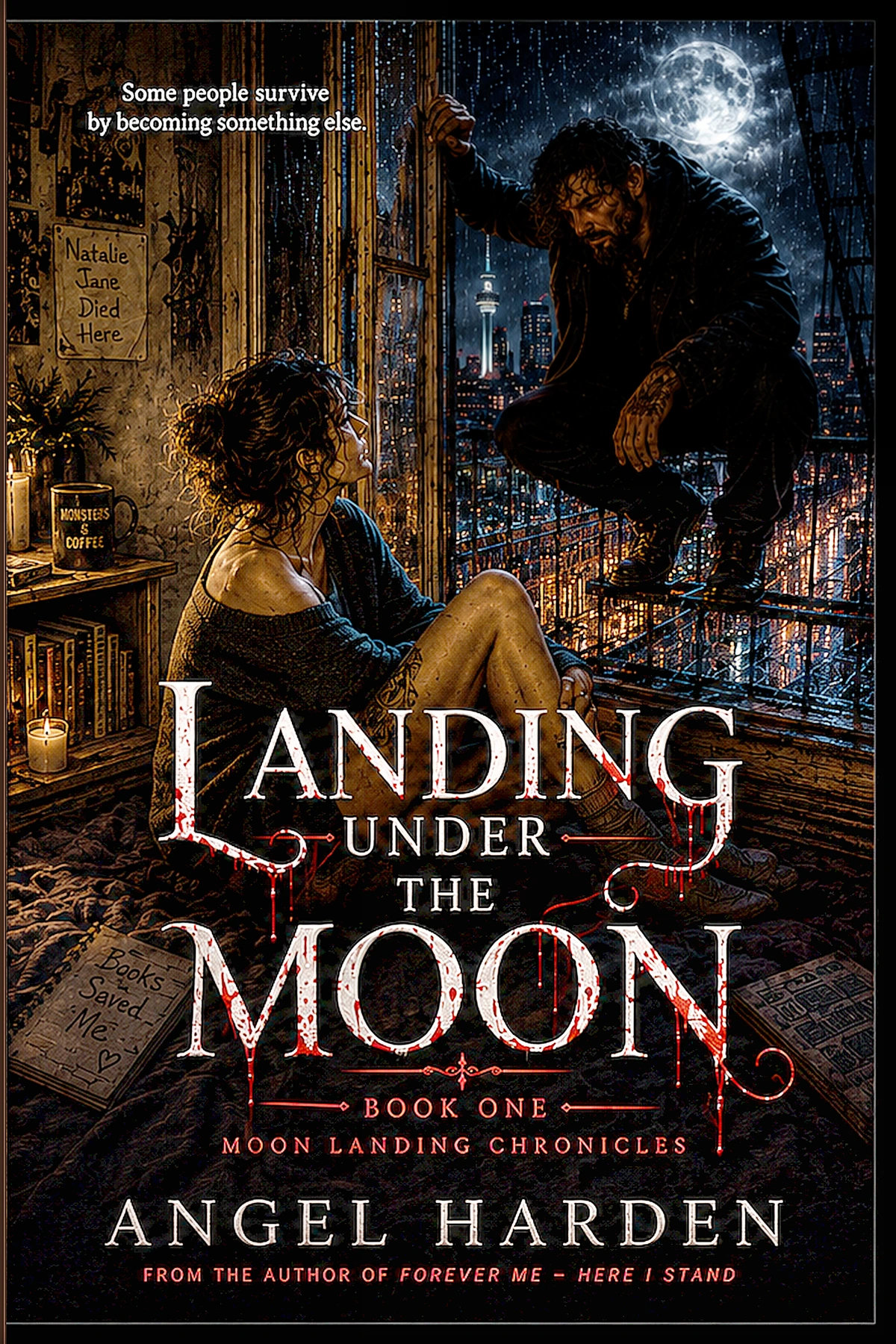 Landing Under the Moon book cover by Angel Harden
