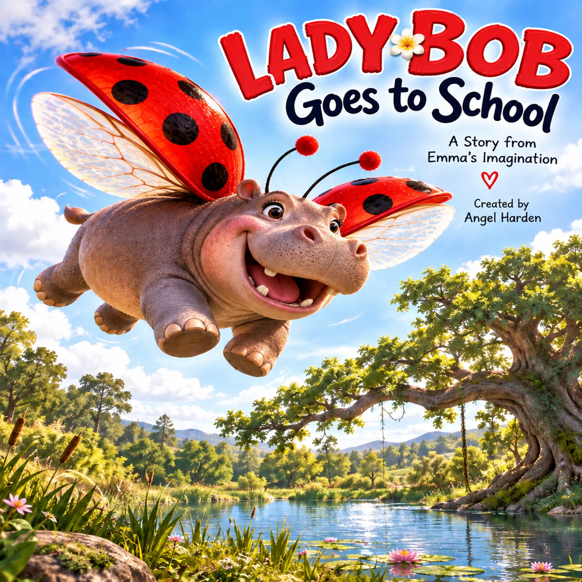 Lady Bob Goes to School book cover by Angel Harden
